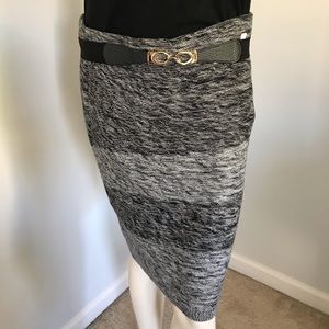 Black and White LOFT Skirt